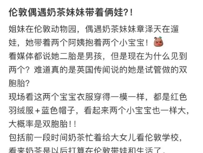 奶茶妹双胞胎儿子照片流出长得可爱虎头虎脑！刘强东4个孩子了(图2)